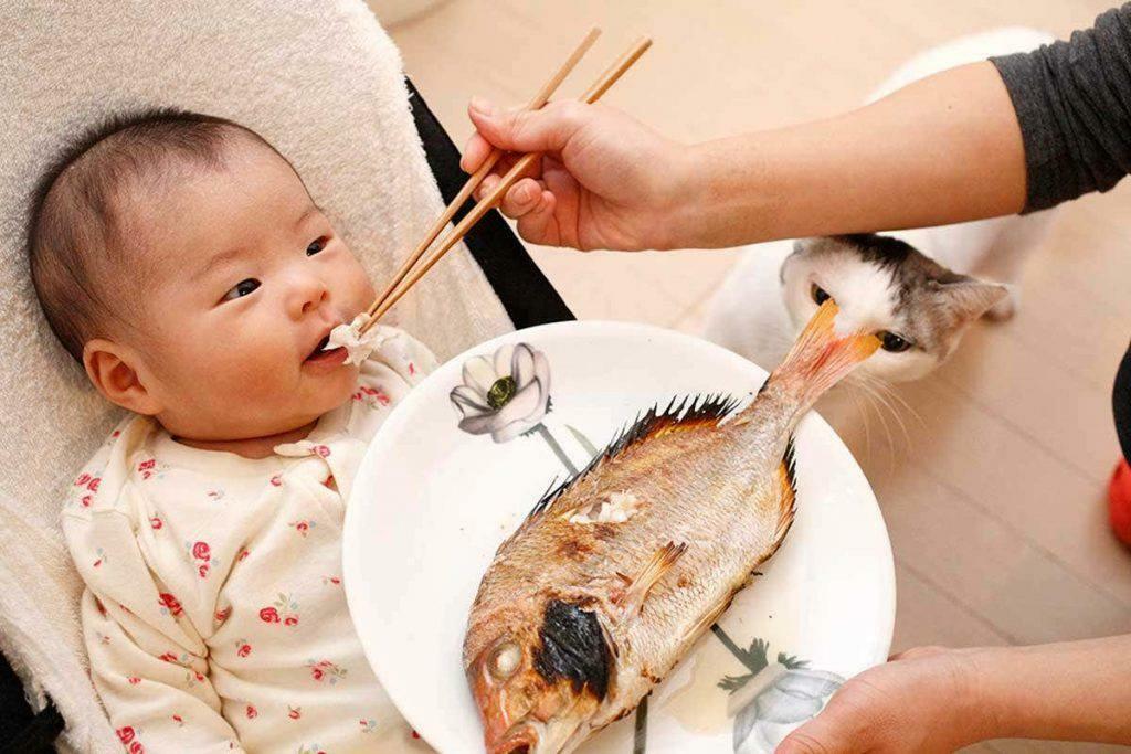 храњење бебе рибом