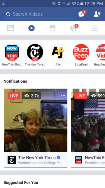 Фацебоок проширује представљање картице Ливе Видео и новог одељка за видео на више америчких корисника мобилних уређаја.