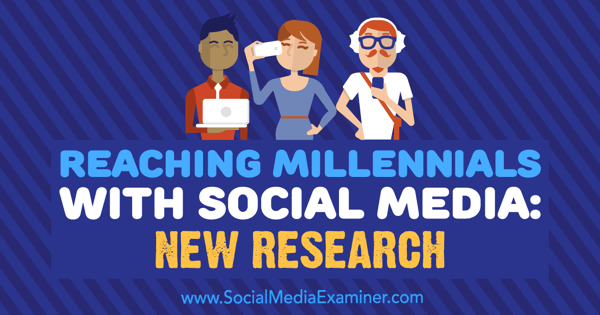 Постизање миленијалаца помоћу друштвених медија: ново истраживање Мицхелле Красниак на испитивачу друштвених медија.