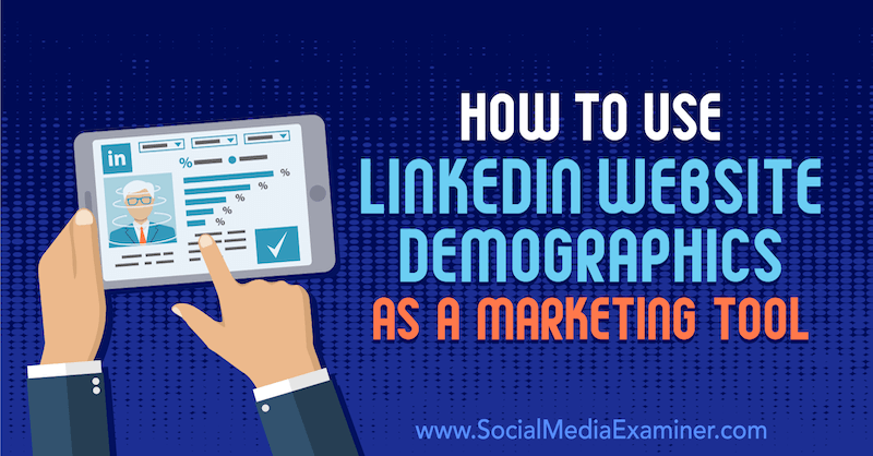 Како користити демографију ЛинкедИн веб странице као маркетиншки алат, аутор Даниел Росенфелд, испитивач друштвених медија.