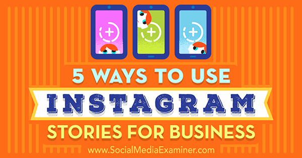 5 начина за коришћење Инстаграм прича за посао, Матт Сецрист на Социал Медиа Екаминер.