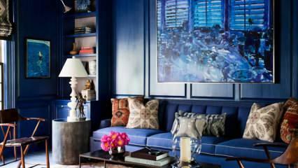 Како користити плаву боју у дневној соби и спаваћој соби?