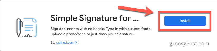 Гоогле документи инсталирају једноставан додатак за потпис