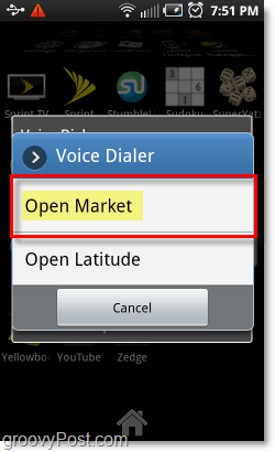 Отворите тржиште Андроид апликација гласом на андроид телефонима
