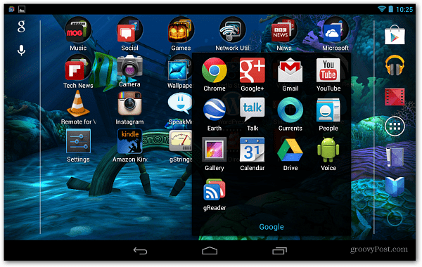 Почетни екран Андроид Некус 7
