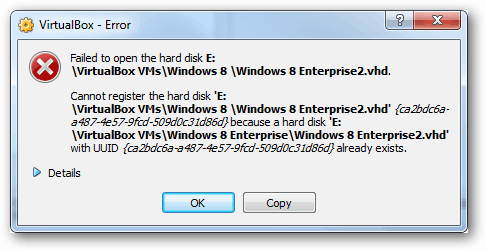 грешка виртуалбок-а - није успео да отвори ууид тврдог диска