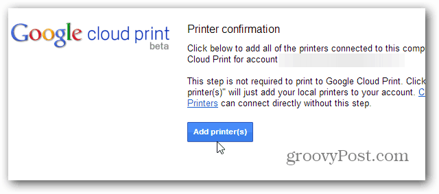 Додајте штампаче у облаку
