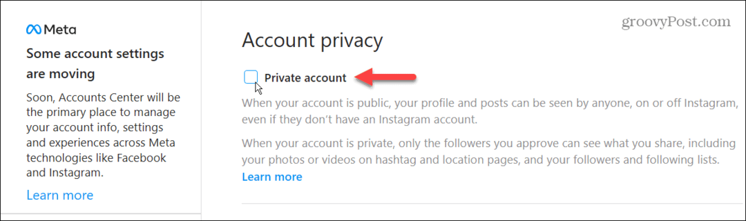 Учините свој Инстаграм налог приватним